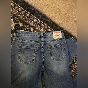 True Religion Women's Denim Wide Leg Jeans